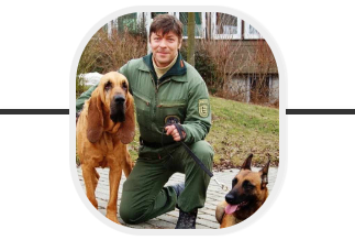 Armin Biedermann mit Bloodhound Agrada